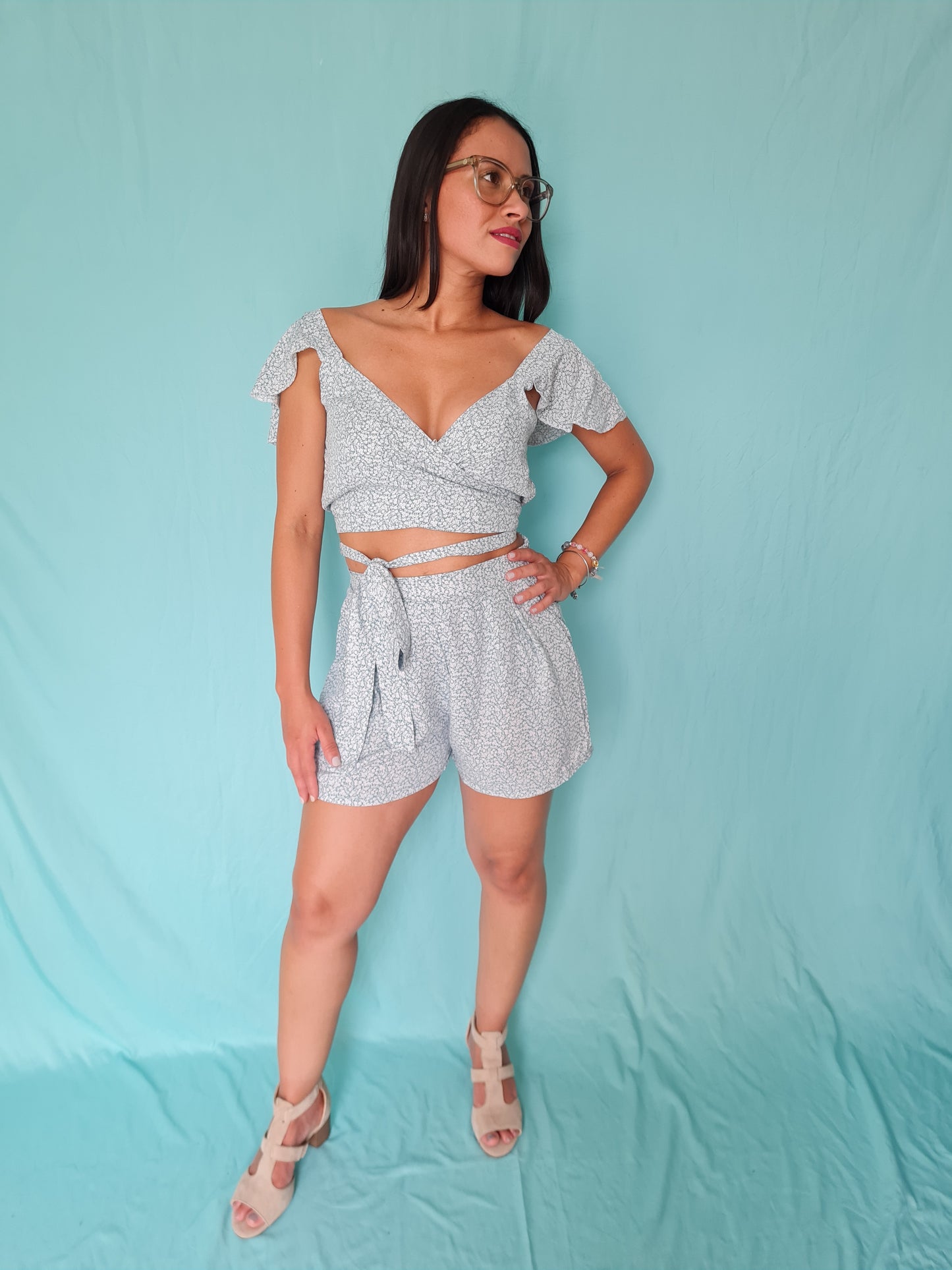 Summer Crop Top & Shorts Set