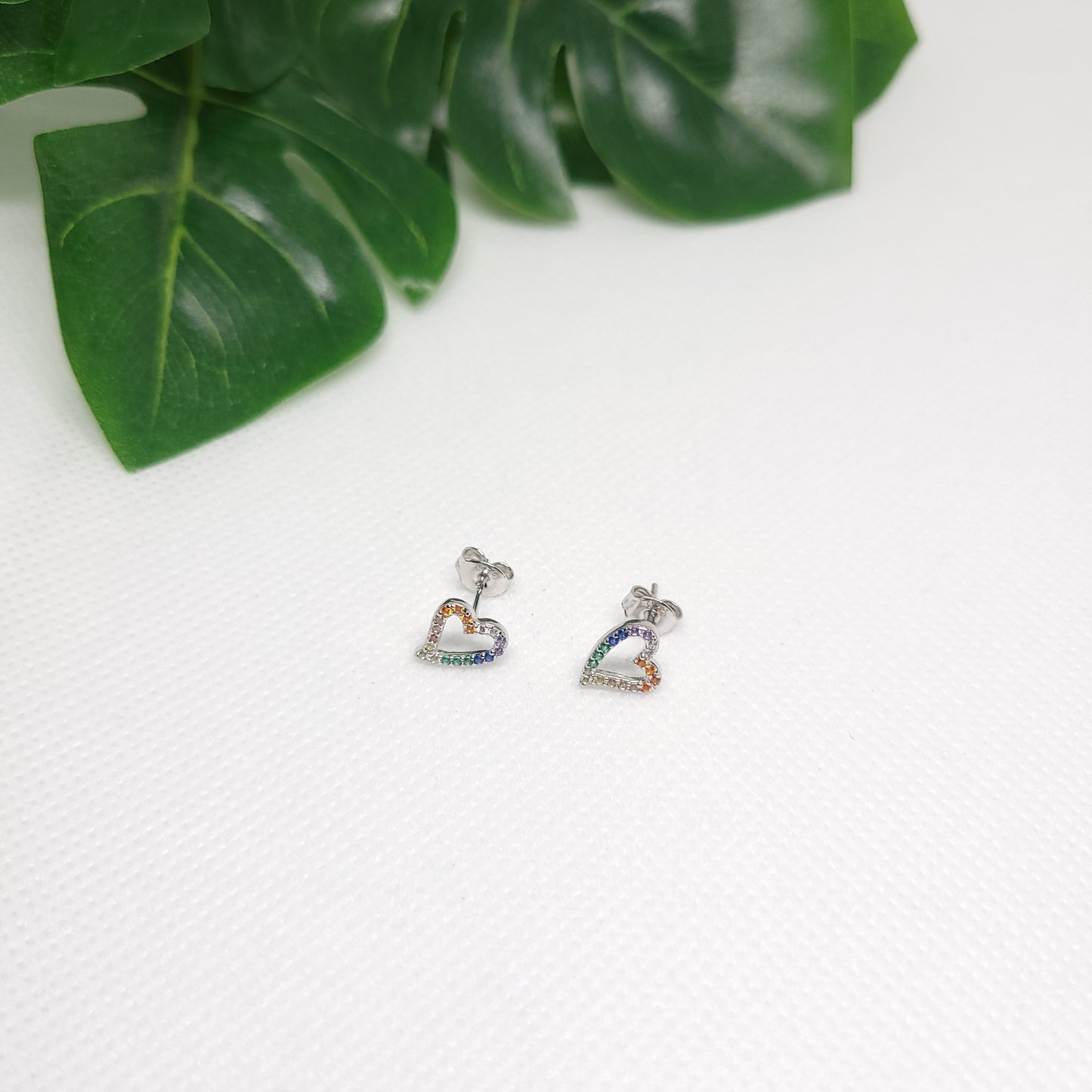 Multi Color Heart Earrings