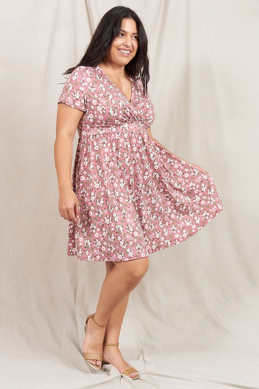 Plus Ditsy Midi Dress