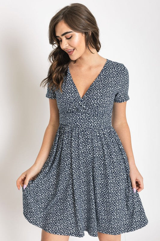 Plus Ditsy Midi Dress