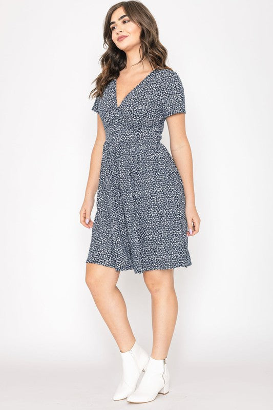 Plus Ditsy Midi Dress