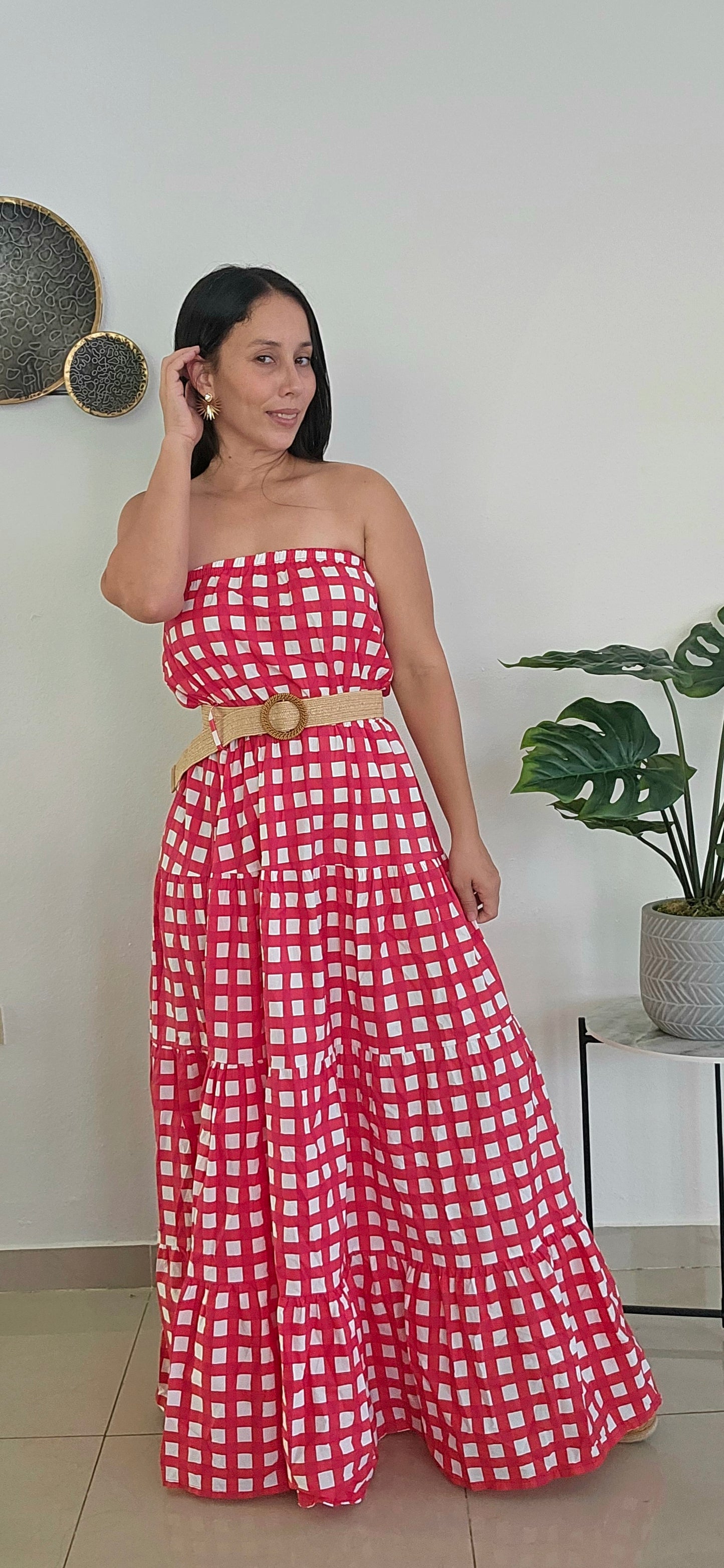 Red Strapless Dress