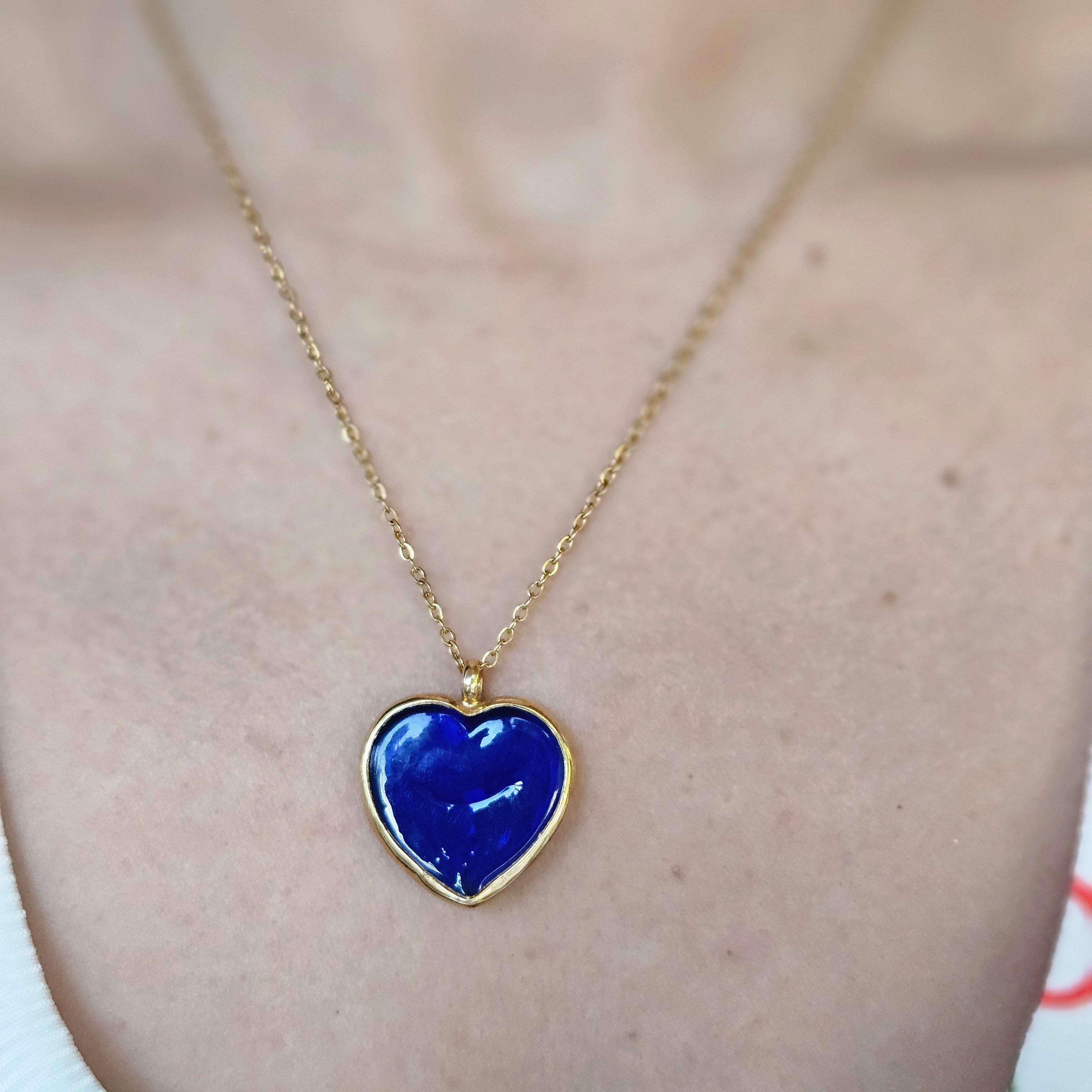 Blue Heart Necklace – AlanAsh's Boutique