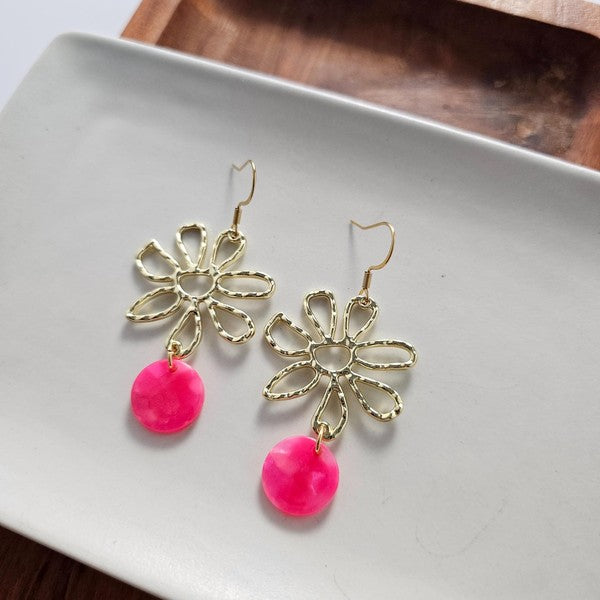 Maisy Earrings - Hot Pink