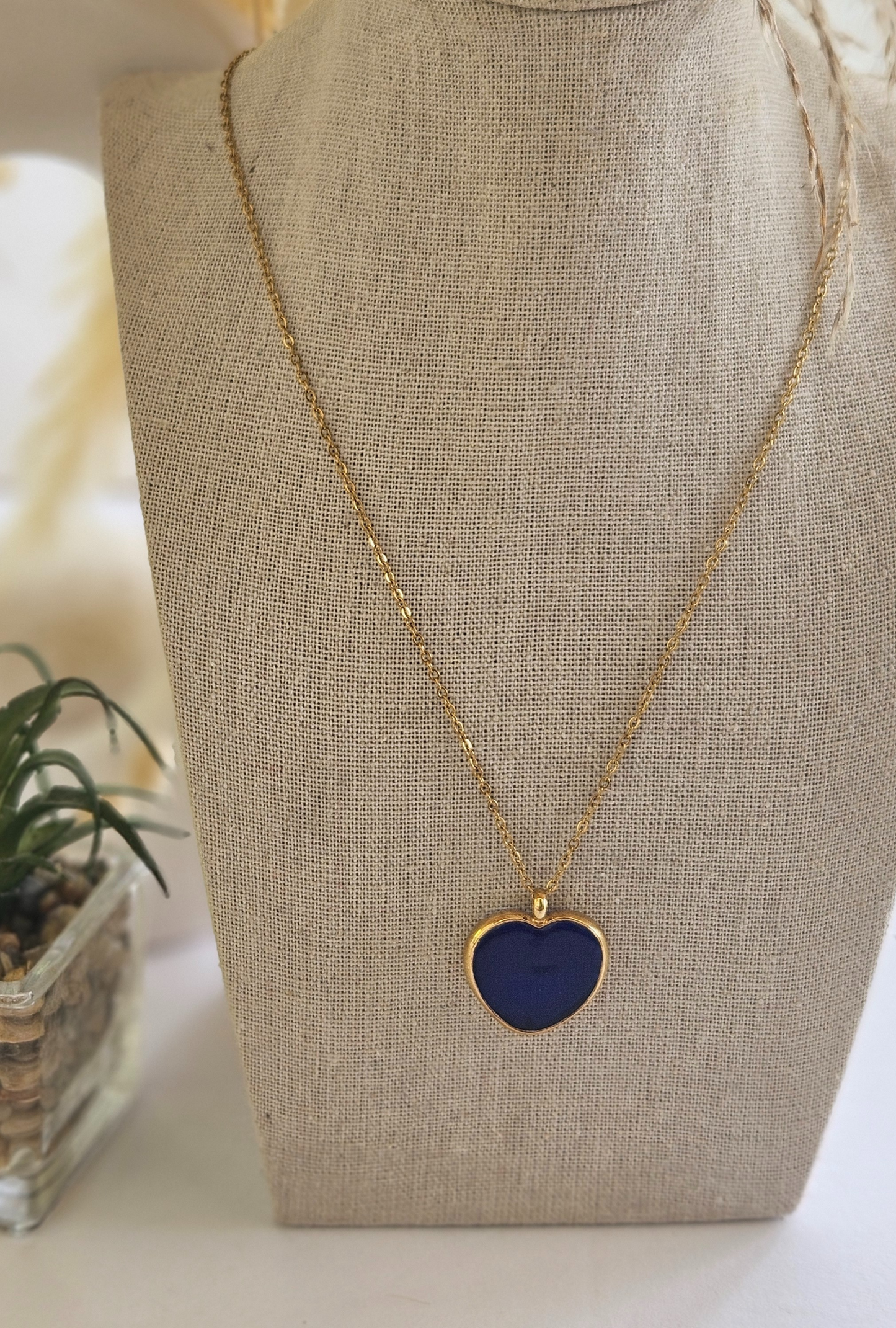 Blue Heart Necklace