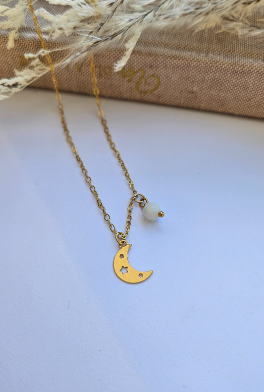 Moon Necklace With Stars