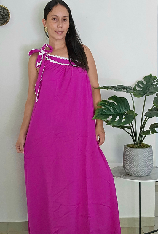 Pink One Sholder Dress