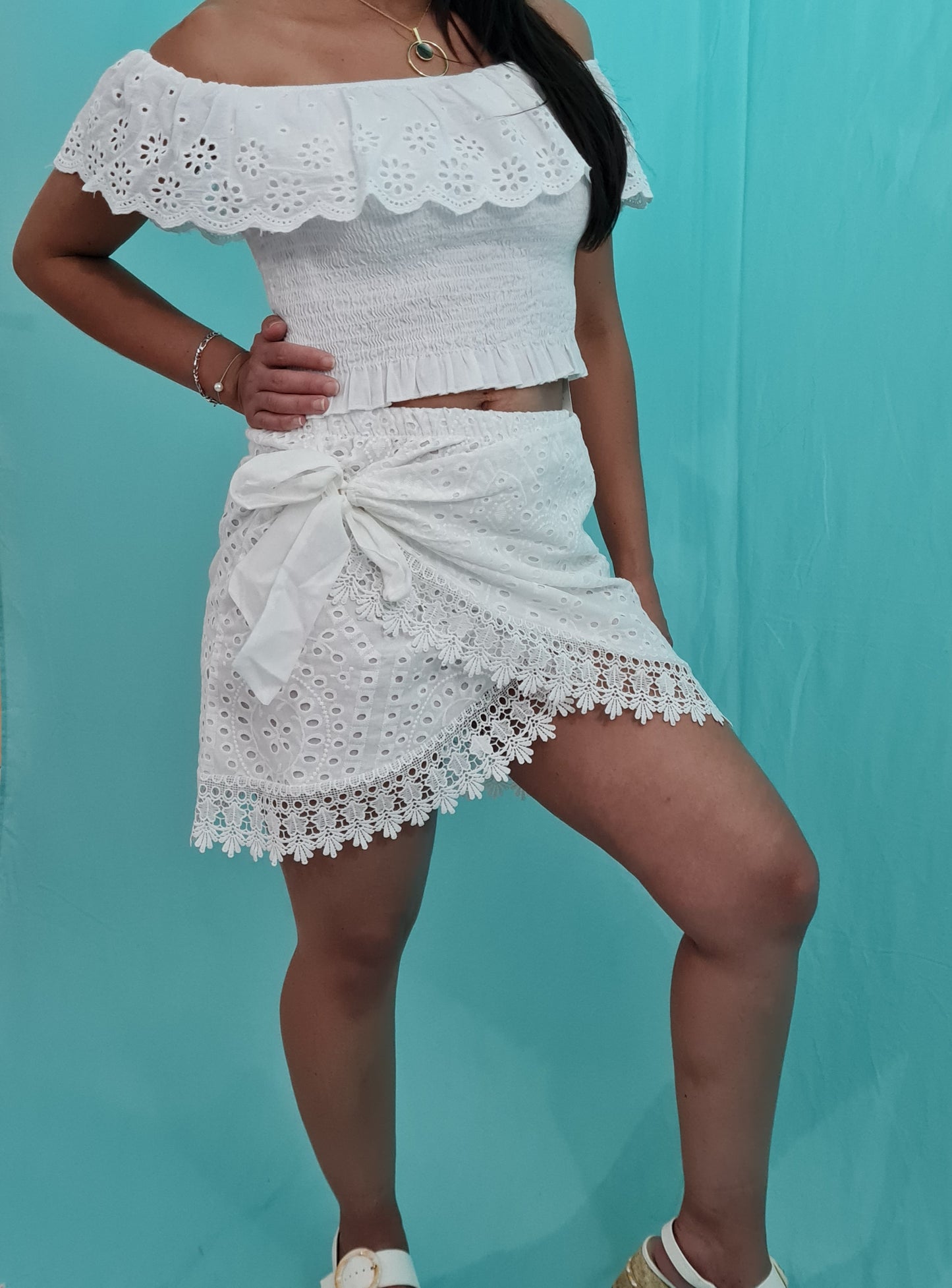 White Lace Skirt