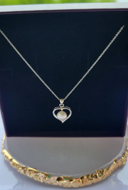 Heart with Pearl Necklace